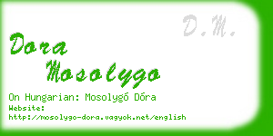dora mosolygo business card